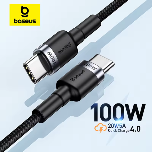 CABLE BASEUS ORIGINAL 100W TYPE C - TYPE C